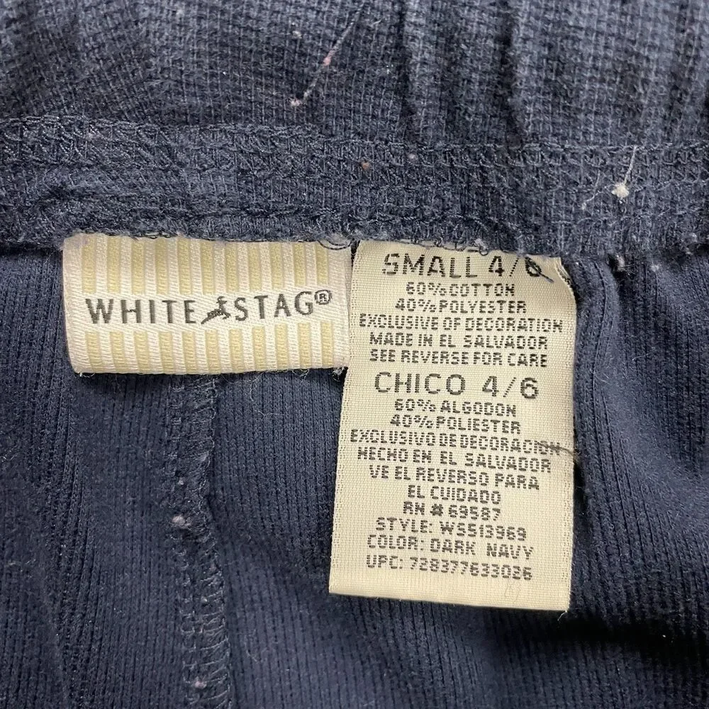 White Stag Sweatpants Womens Small 4/6 Navy Blue Lounge Casual Soft Ladies 28x28